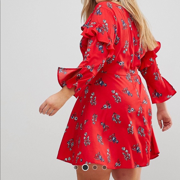 Red floral skater dress - Picture 8 of 8